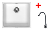 Sinks FRAME 457 Milk + ELASTA černá matná 
